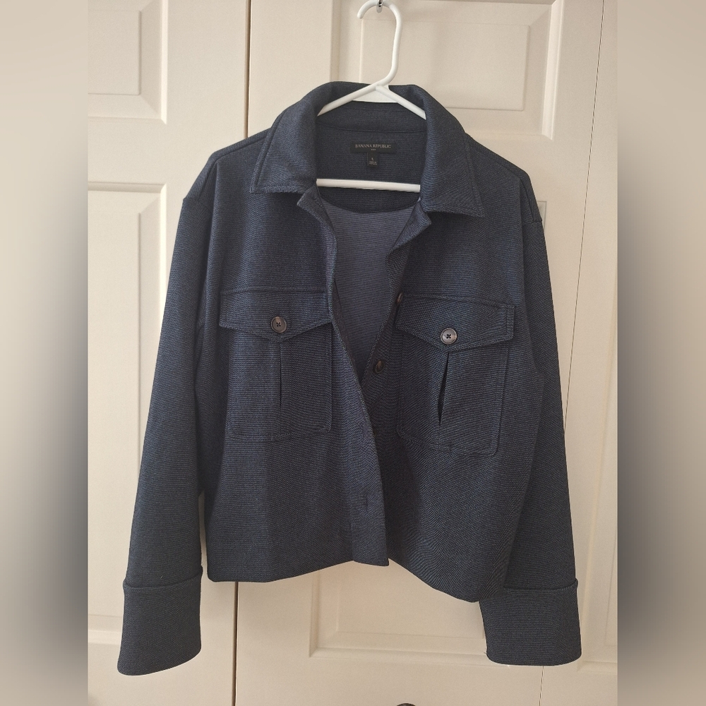 Banana Republic Factory Navy Jacket, Sz L